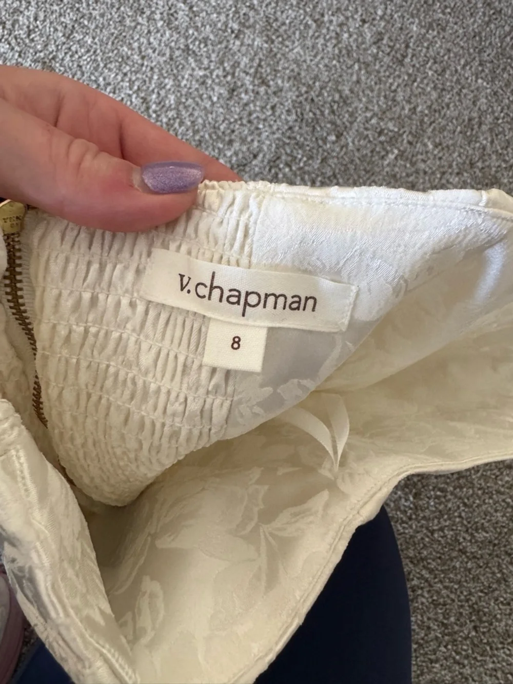 Nasturtium Mini Dress in Coconut Macaron - Picture 5 of 6